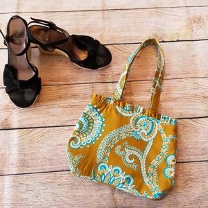 Sis Boom Cloth Handbag Paisley Print EUC